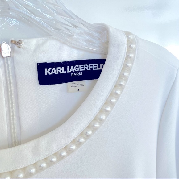 Karl Lagerfeld. White classy dress for special occasions. Size 4. - Picture 3 of 7